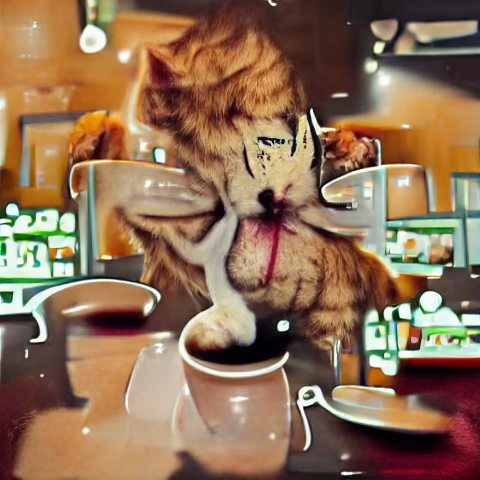 喫茶店でコーヒーを飲む猫21.png