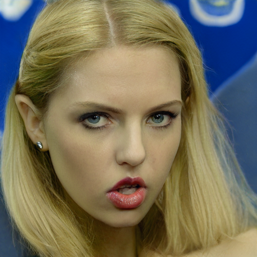 A photograph of a young woman with blonde hair and ear rings.png